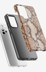 Samsung Galaxy A52 / A52s 5G Tough Case – Brown Snakeskin - View 2