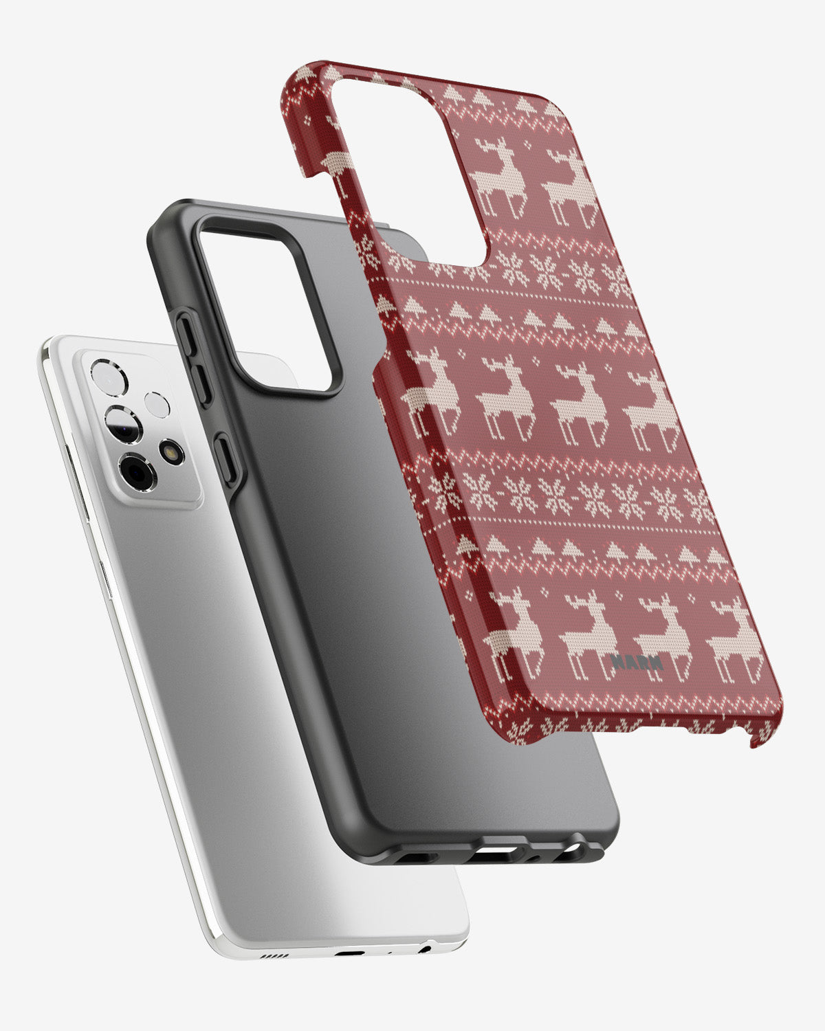 Samsung Galaxy A52 / A52s 5G Tough Case – Reindeer Knit - View 2