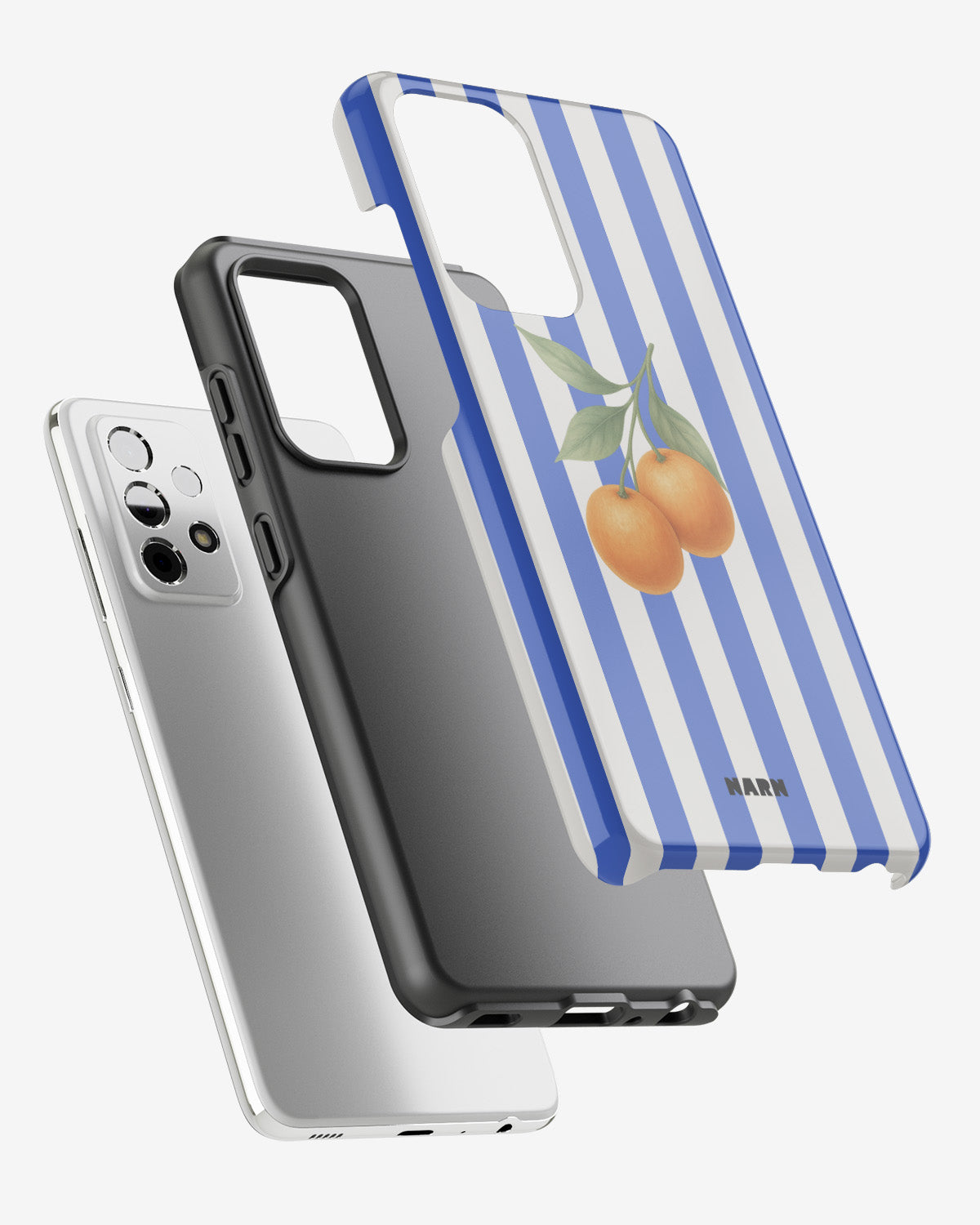 Samsung Galaxy A52 / A52s 5G Tough Case – Orange Stripes - View 2