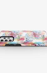 Samsung Galaxy A52 / A52s 5G Tough Case – Flowered Skulls - View 3