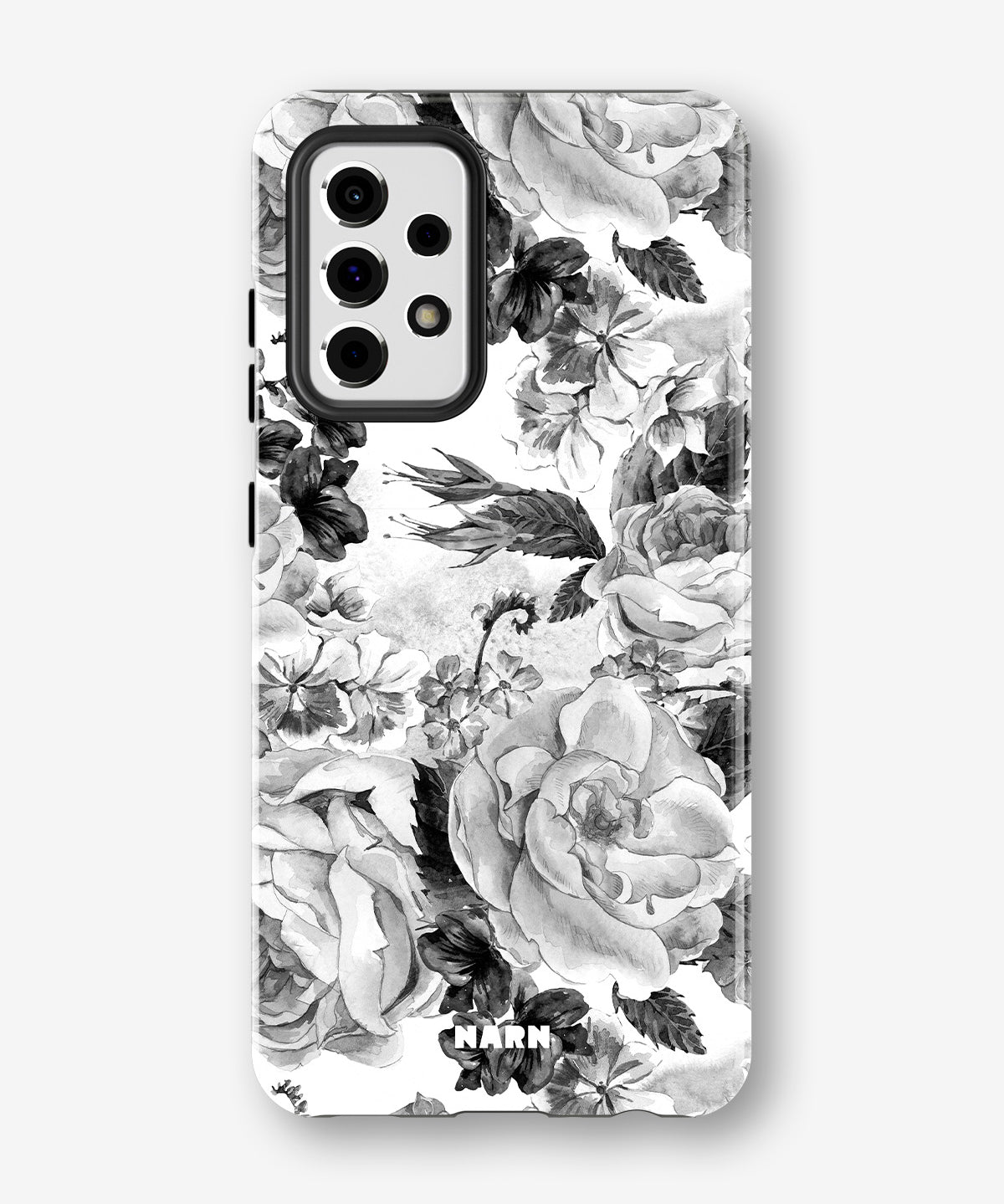 Samsung Galaxy A33 5G Tough Case – Black & White Bloom - View 1