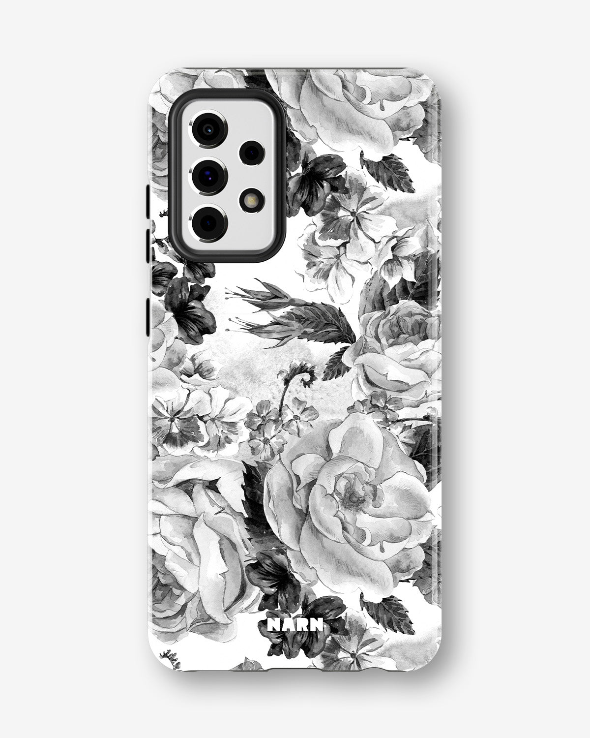 Samsung Galaxy A33 5G Tough Case – Black & White Bloom - View 1