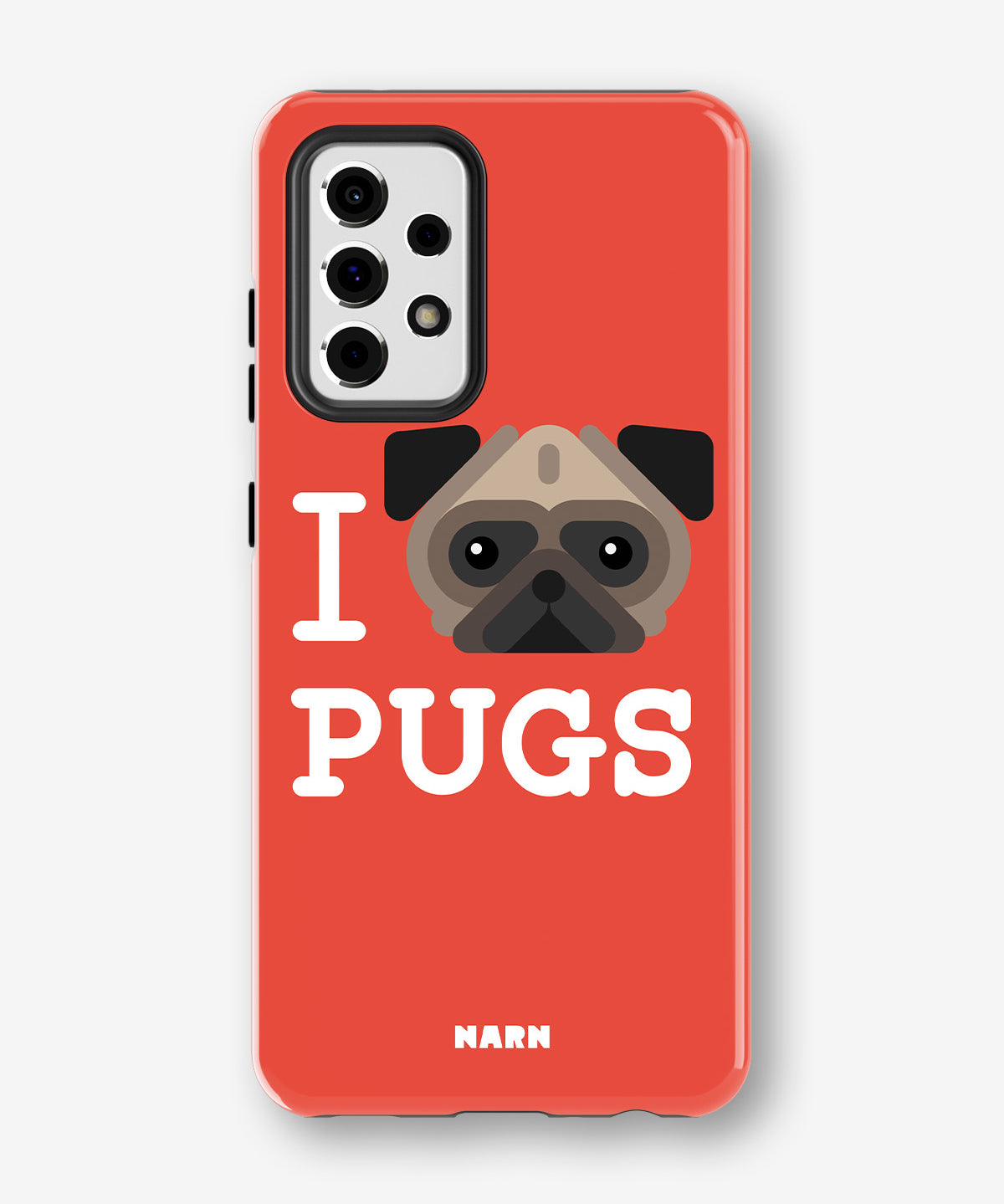 Samsung Galaxy A33 5G Tough Case – I Love Pugs - View 1