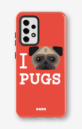 Samsung Galaxy A33 5G Tough Case – I Love Pugs - View 1