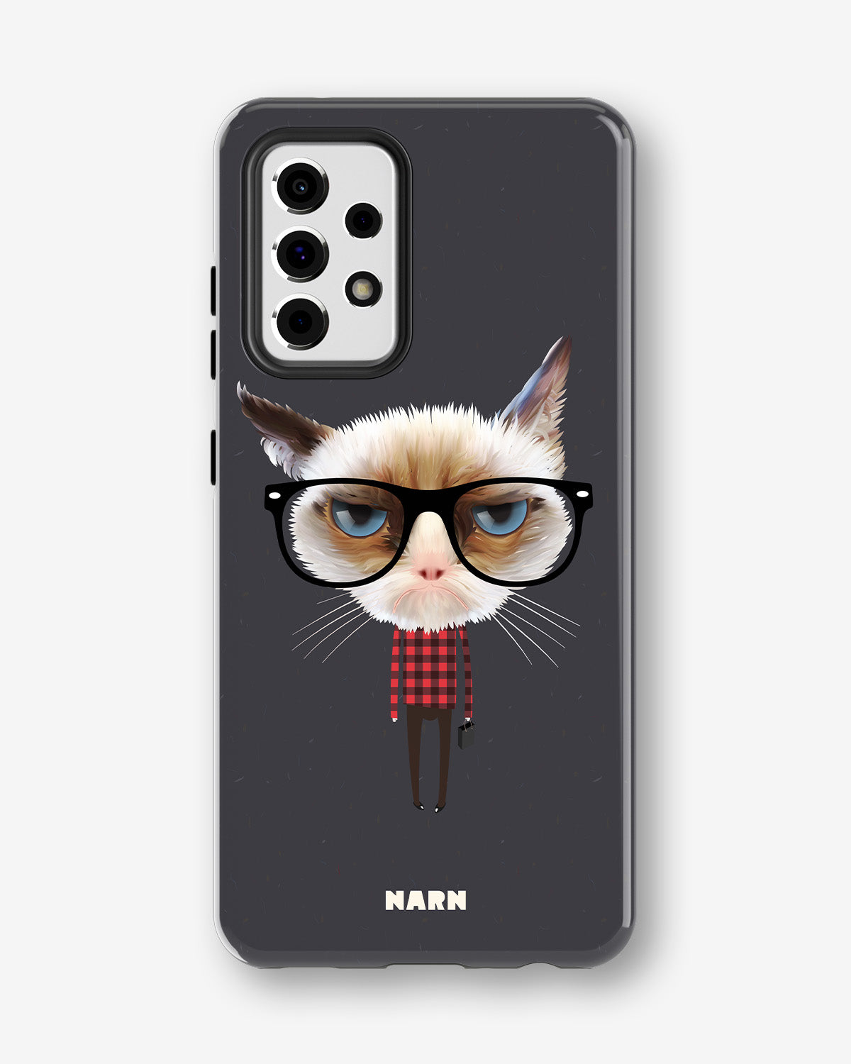 Samsung Galaxy A33 5G Tough Case – Hipster Cat - View 1