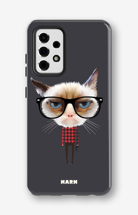 Samsung Galaxy A33 5G Tough Case – Hipster Cat - View 1