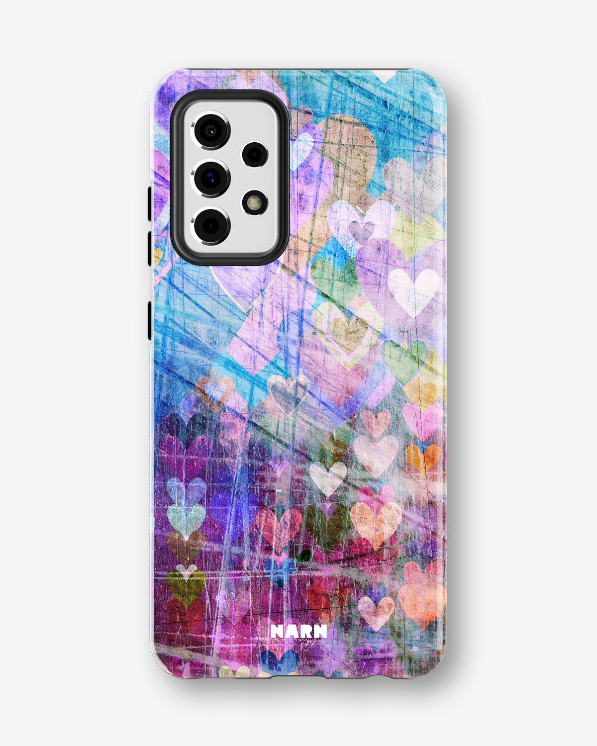 Samsung Galaxy A33 5G Tough Case – Purple Hearts - View 1