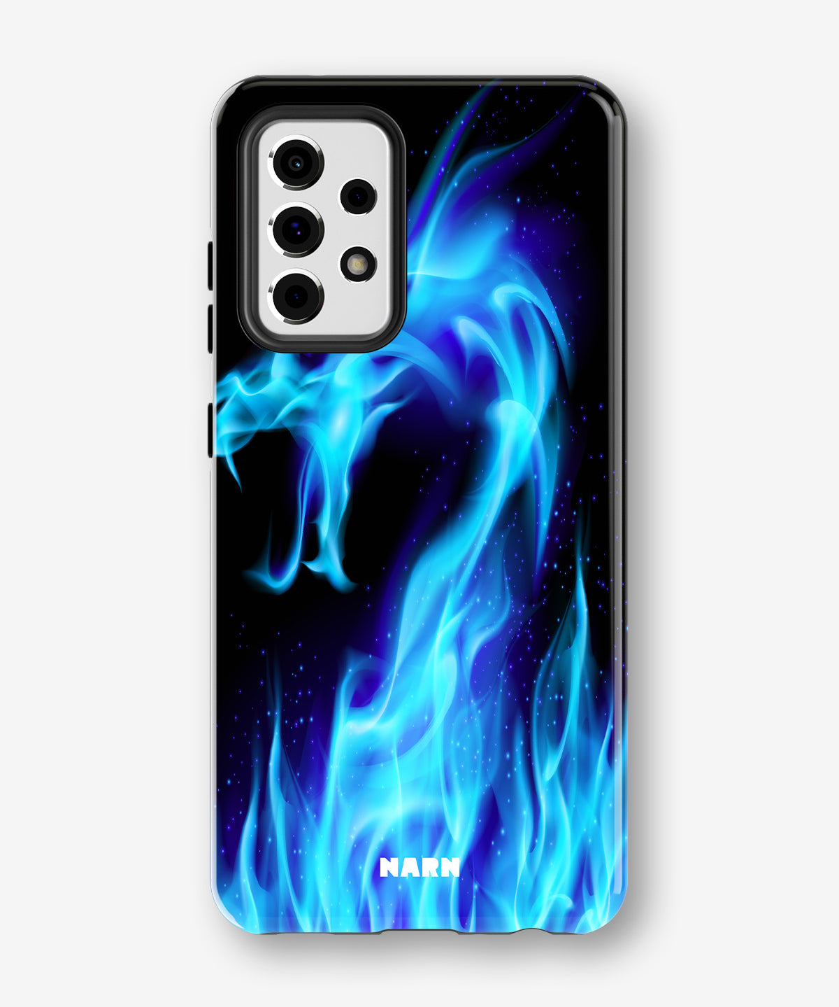 Samsung Galaxy A33 5G Tough Case – Blue Flames Dragon - View 1