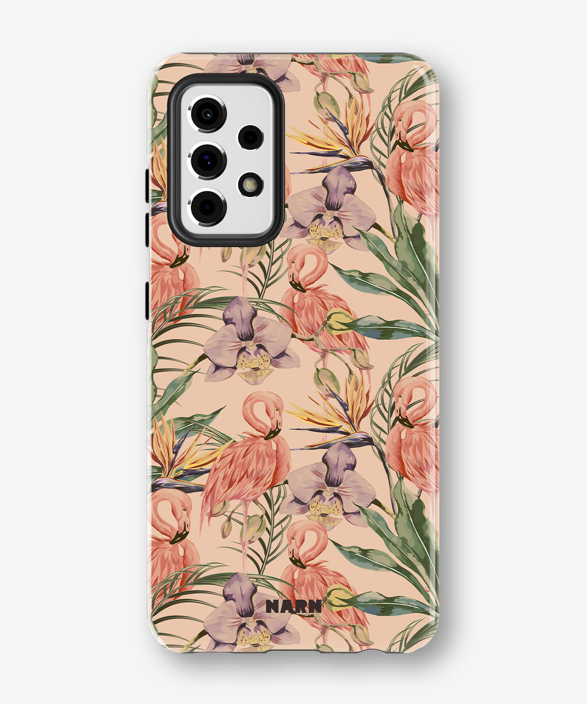 Samsung Galaxy A33 5G Tough Case – Flamingos & Flowers - View 1