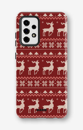 Samsung Galaxy A33 5G Tough Case – Reindeer Knit - View 1