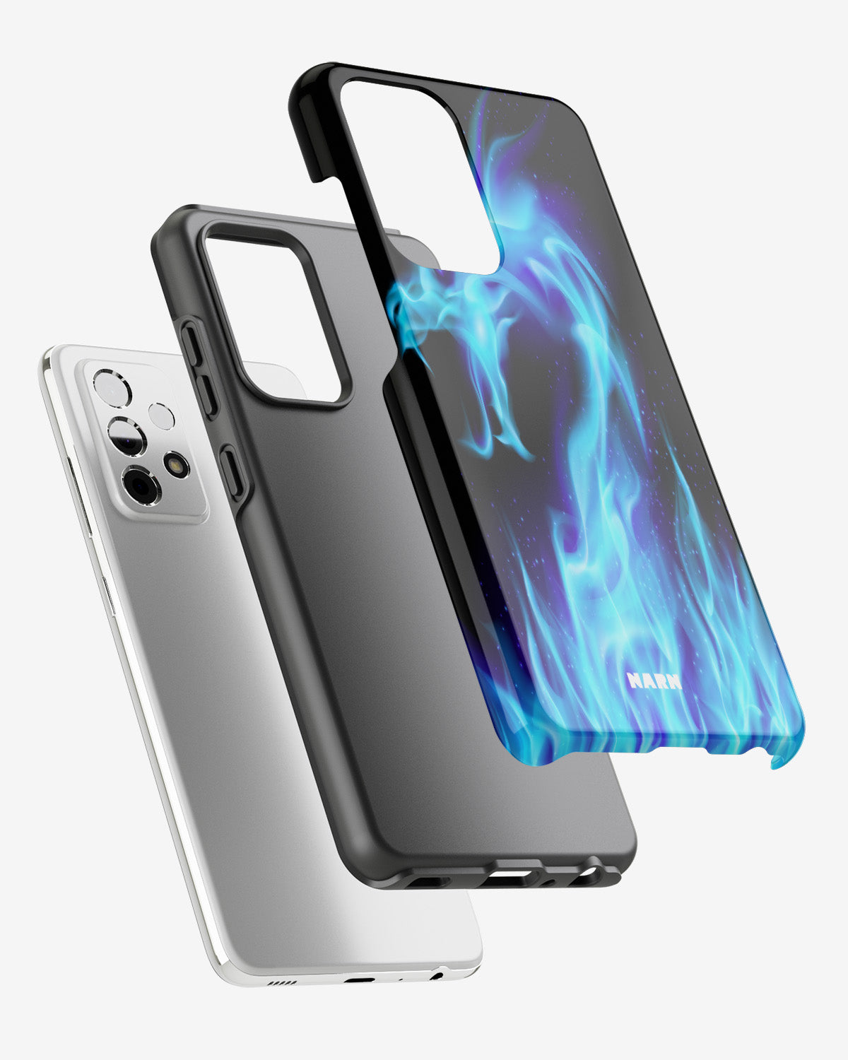 Samsung Galaxy A33 5G Tough Case – Blue Flames Dragon - View 2
