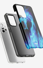 Samsung Galaxy A33 5G Tough Case – Blue Flames Dragon - View 2