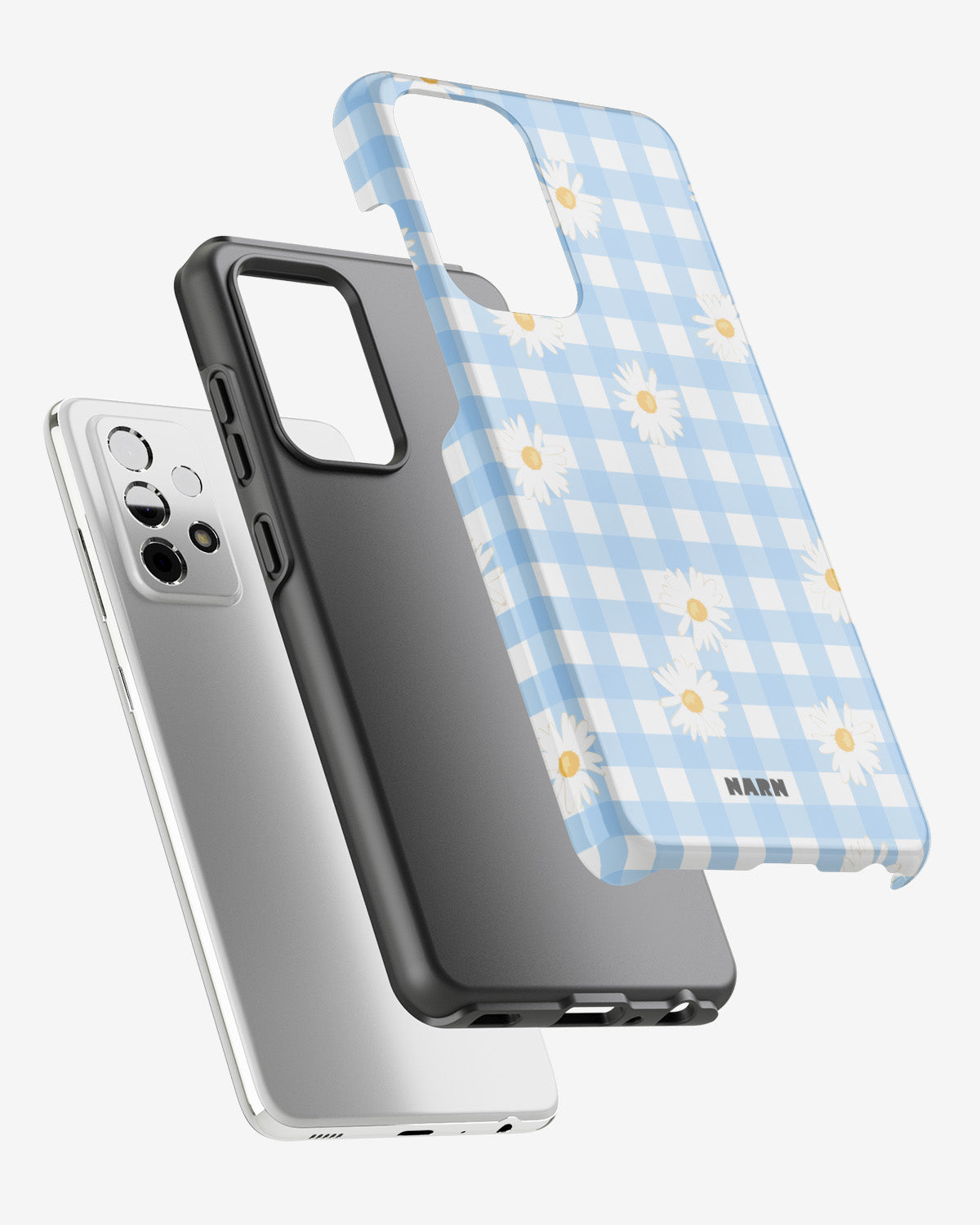 Samsung Galaxy A33 5G Tough Case – Blue Daisies - View 2