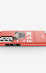 Samsung Galaxy A33 5G Tough Case – I Love Pugs - View 3