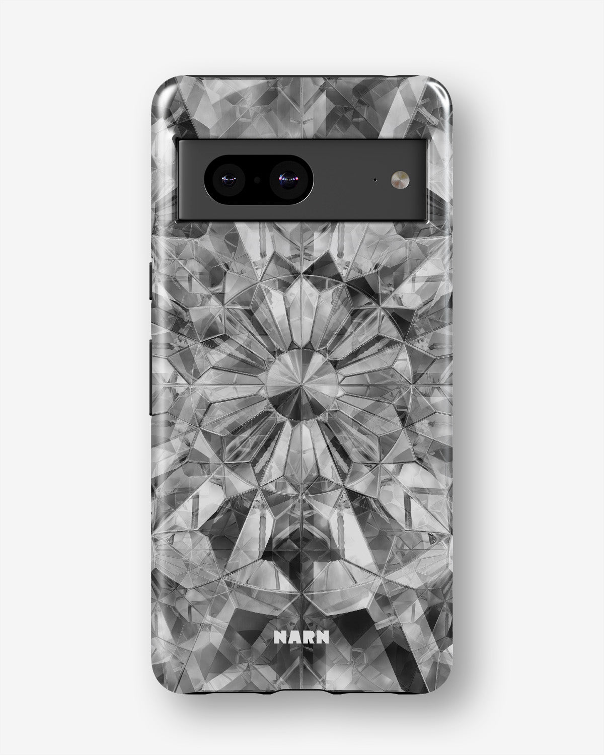 Google Pixel 6a Tough Case – Grey Crystals - View 1