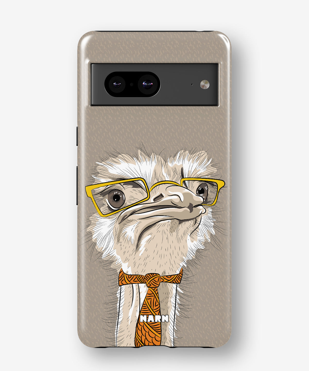 Google Pixel 6a Tough Case – Hipster Ostrich - View 1