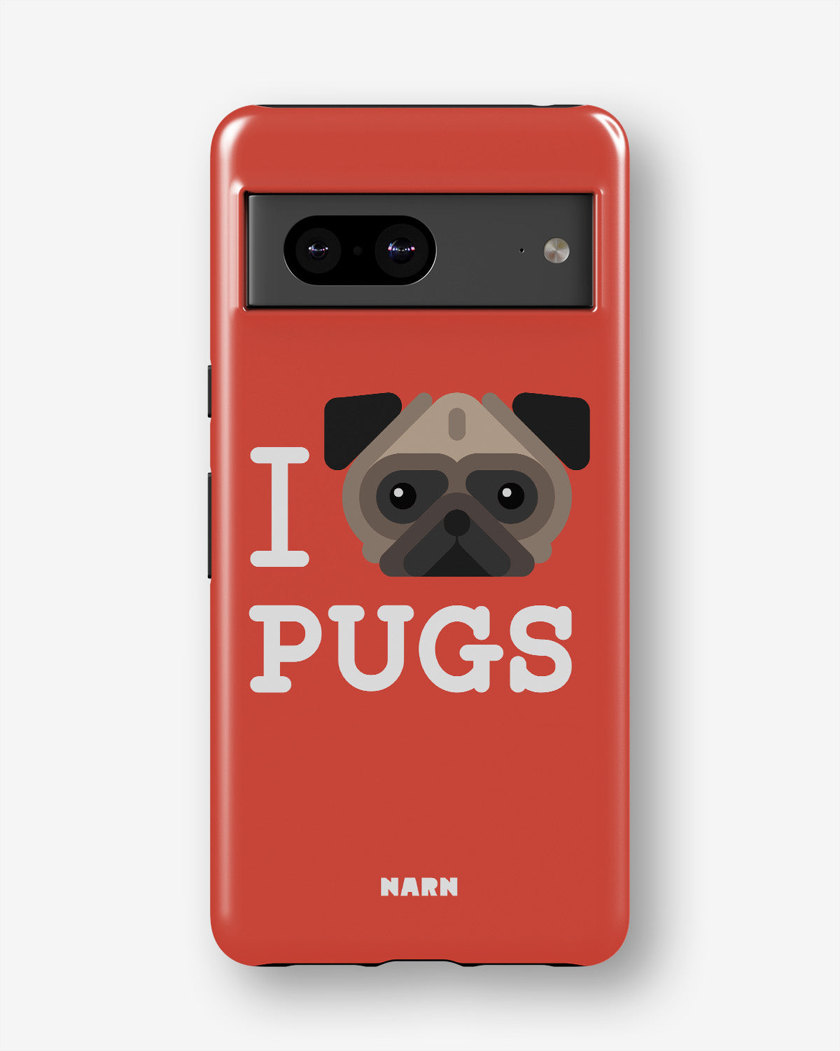 Google Pixel 6a Tough Case – I Love Pugs - View 1