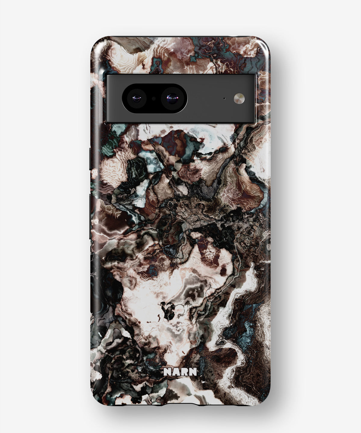 Google Pixel 6a Tough Case – Marble Brown - View 1