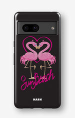 Google Pixel 6a Tough Case – Beach Flamingo - View 1