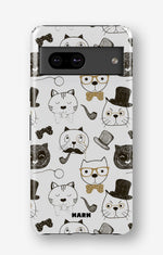 Google Pixel 6a Tough Case – Cartoon Cats - View 1