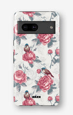 Google Pixel 6a Tough Case – Birds Among Roses - View 1