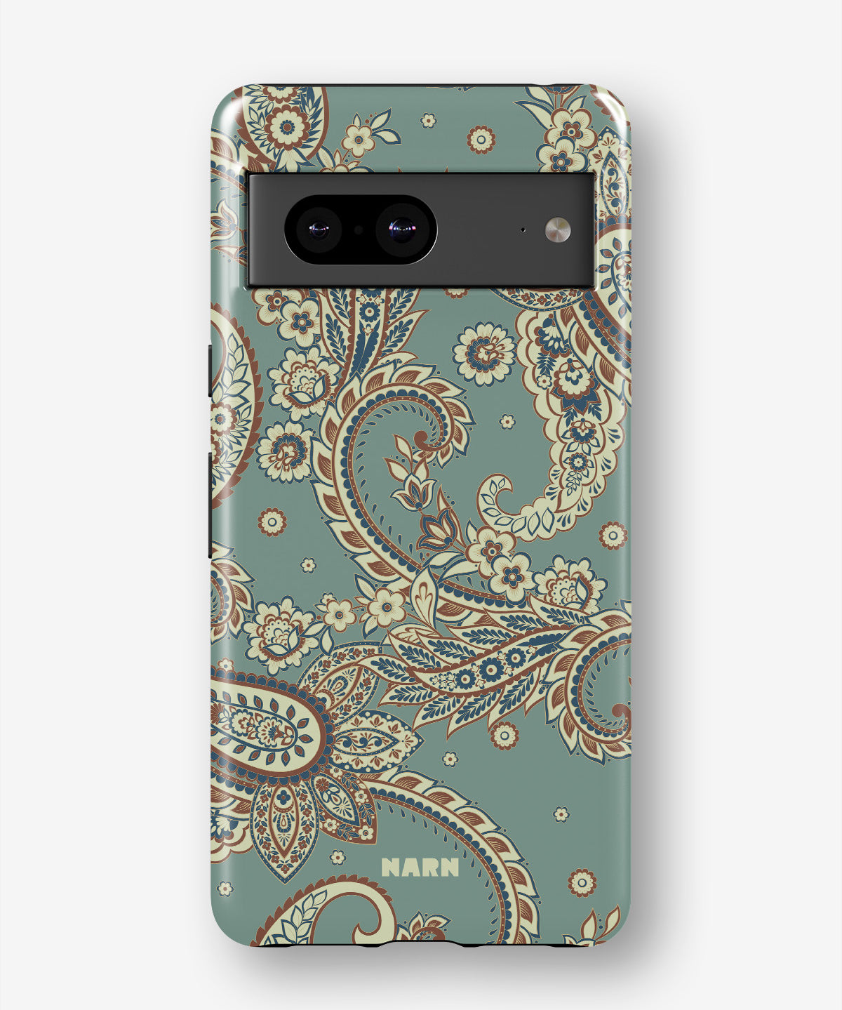 Google Pixel 6a Tough Case – Paisley Green - View 1