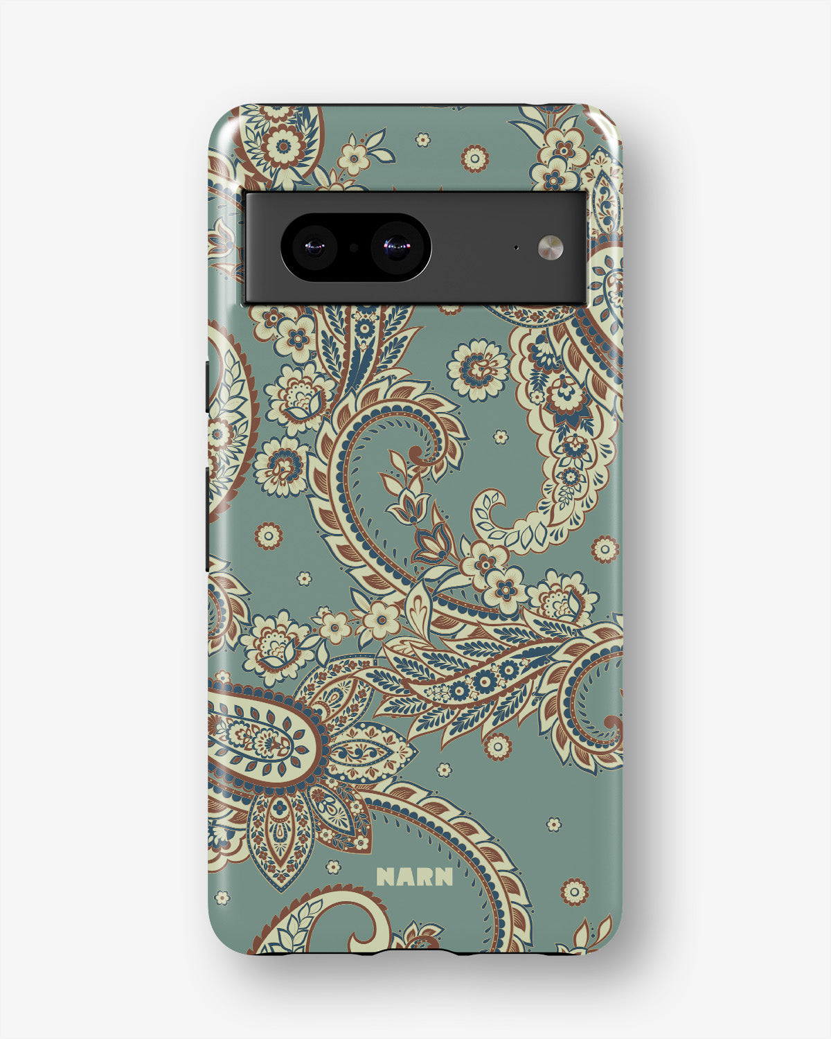 Google Pixel 6a Tough Case – Paisley Green - View 1