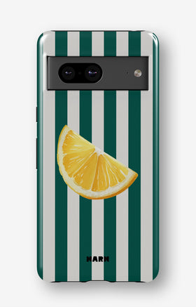 Google Pixel 6a Tough Case – Lemon Stripes - View 1