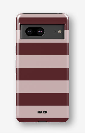 Google Pixel 6a Tough Case – Cranberry Stripe - View 1