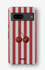 Google Pixel 6a Tough Case – Cherry Stripes - View 1