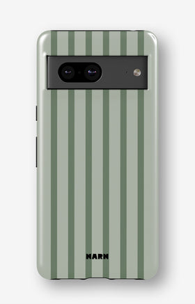 Google Pixel 6a Tough Case – Sage Stripes - View 1