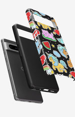 Google Pixel 6a Tough Case – Cute Stickers - View 2