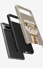Google Pixel 6a Tough Case – Hipster Ostrich - View 2