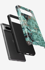Google Pixel 6a Tough Case – Green Marble - View 2