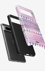 Google Pixel 6a Tough Case – Purple Aztec - View 2