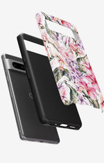 Google Pixel 6a Tough Case – Watercolor Flowers - View 2