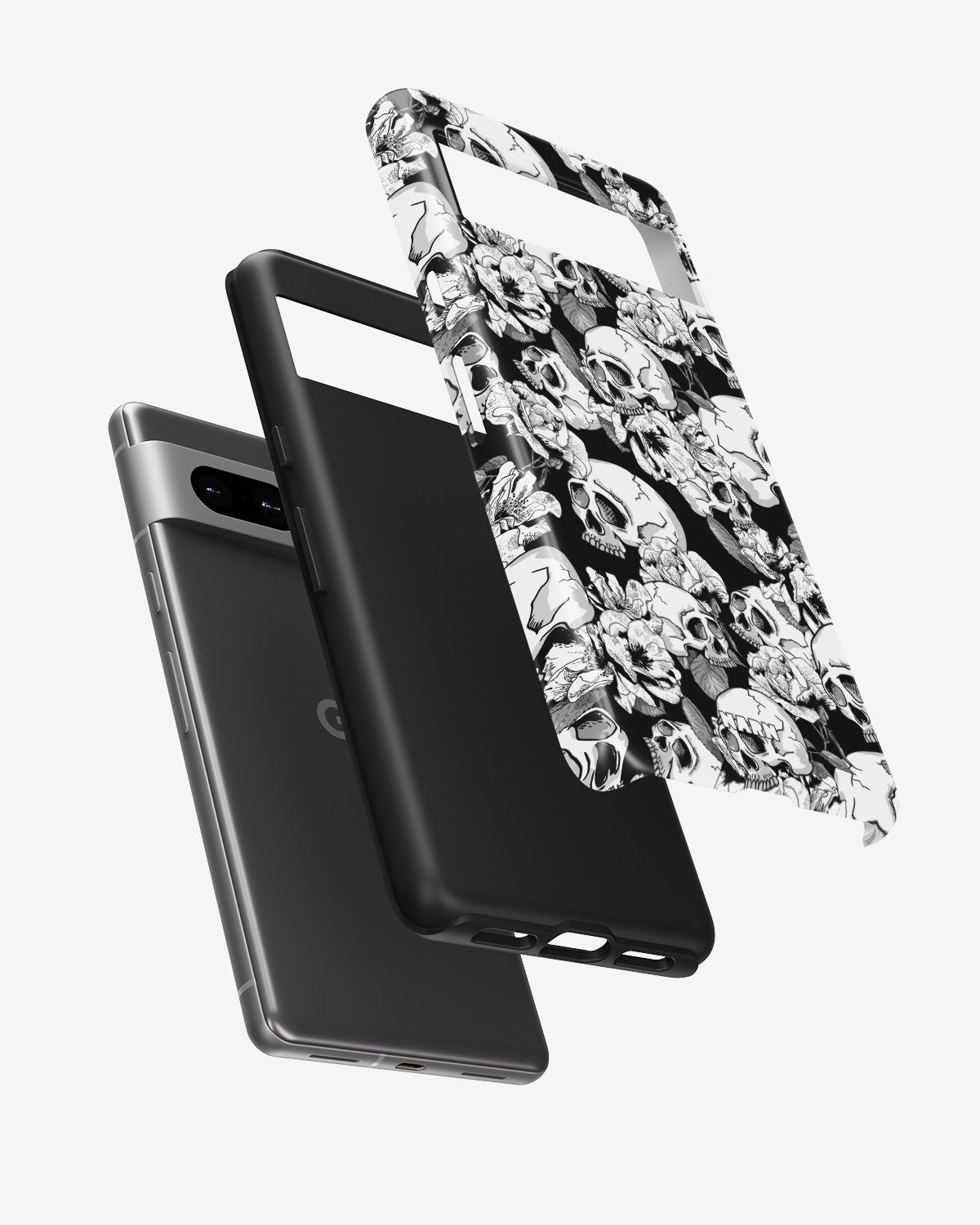 Google Pixel 6a Tough Case – Skull Garden - View 2
