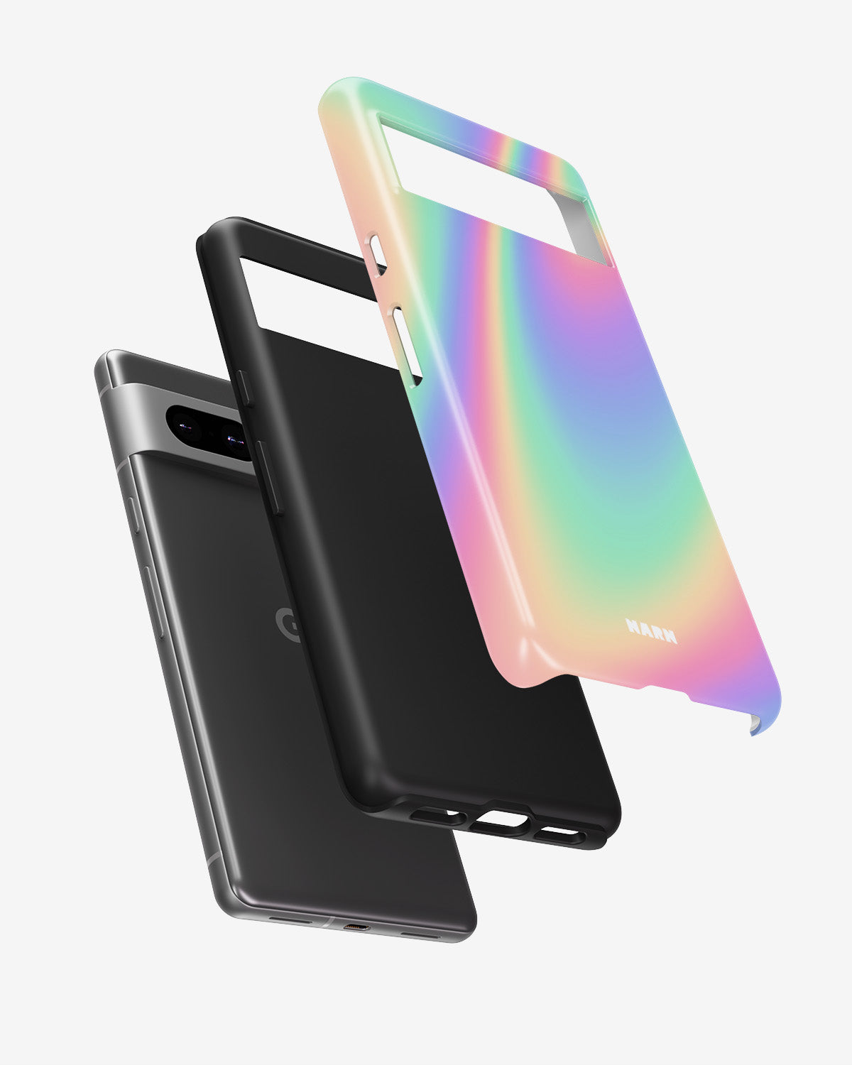 Google Pixel 6a Tough Case – Rainbow Haze - View 2
