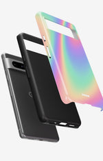 Google Pixel 6a Tough Case – Rainbow Haze - View 2
