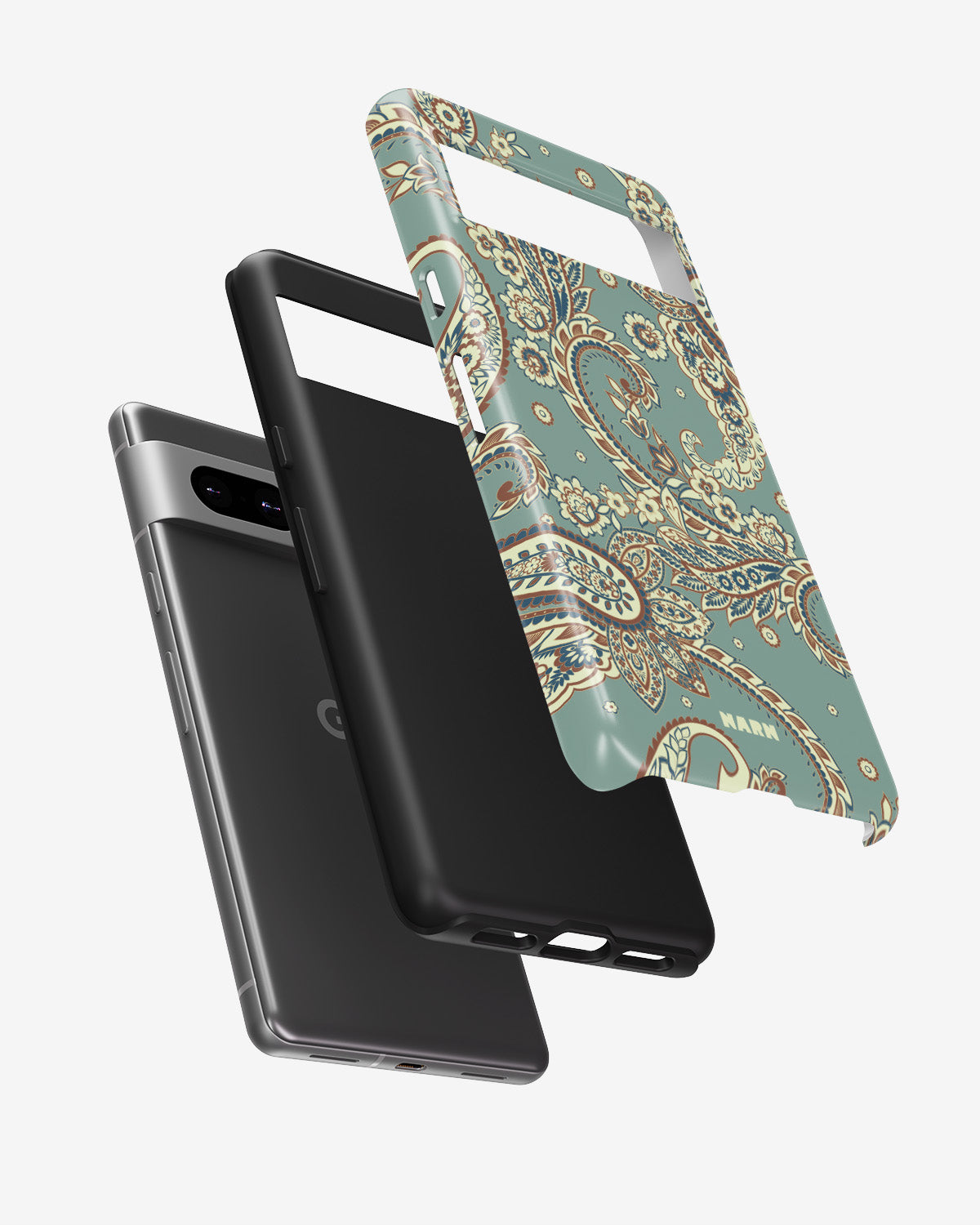 Google Pixel 6a Tough Case – Paisley Green - View 2