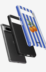 Google Pixel 6a Tough Case – Orange Stripes - View 2