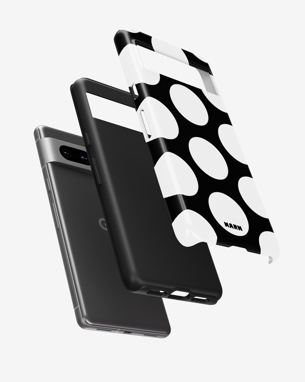 Google Pixel 6a Tough Case – Bold Dots - View 2