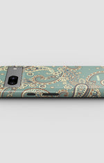 Google Pixel 6a Tough Case – Paisley Green - View 3