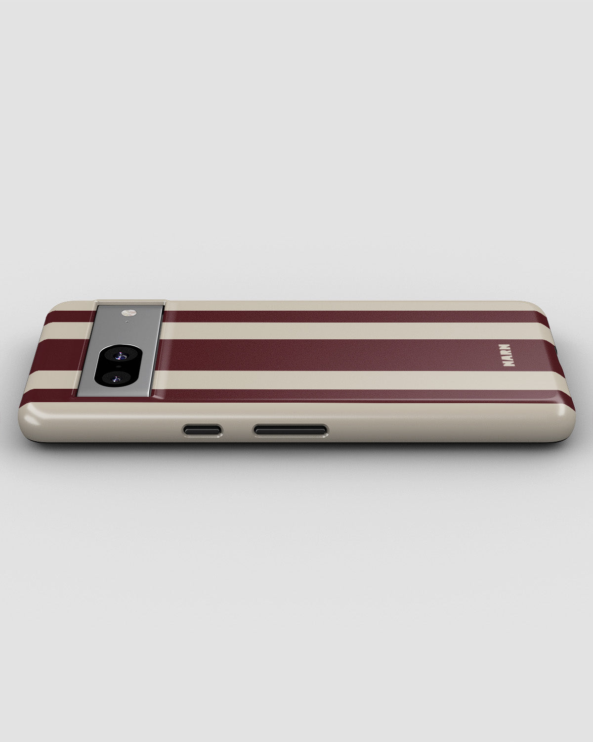 Google Pixel 6a Tough Case – Bordeaux Stripe - View 3