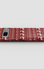 Google Pixel 6a Tough Case – Reindeer Knit - View 3