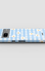 Google Pixel 6a Tough Case – Blue Daisies - View 3