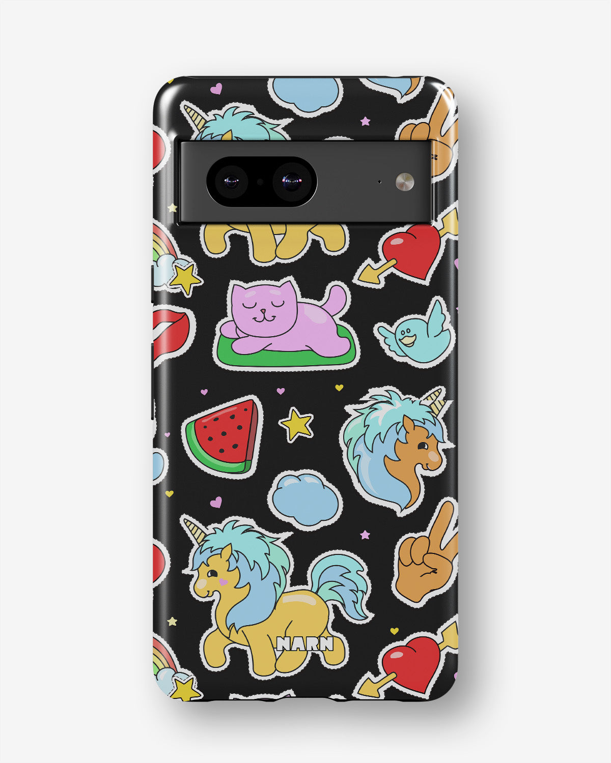 Google Pixel 7 Tough Case – Cute Stickers - View 1