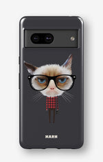 Google Pixel 7 Tough Case – Hipster Cat - View 1