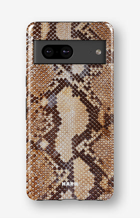 Google Pixel 7 Tough Case – Brown Snakeskin - View 1