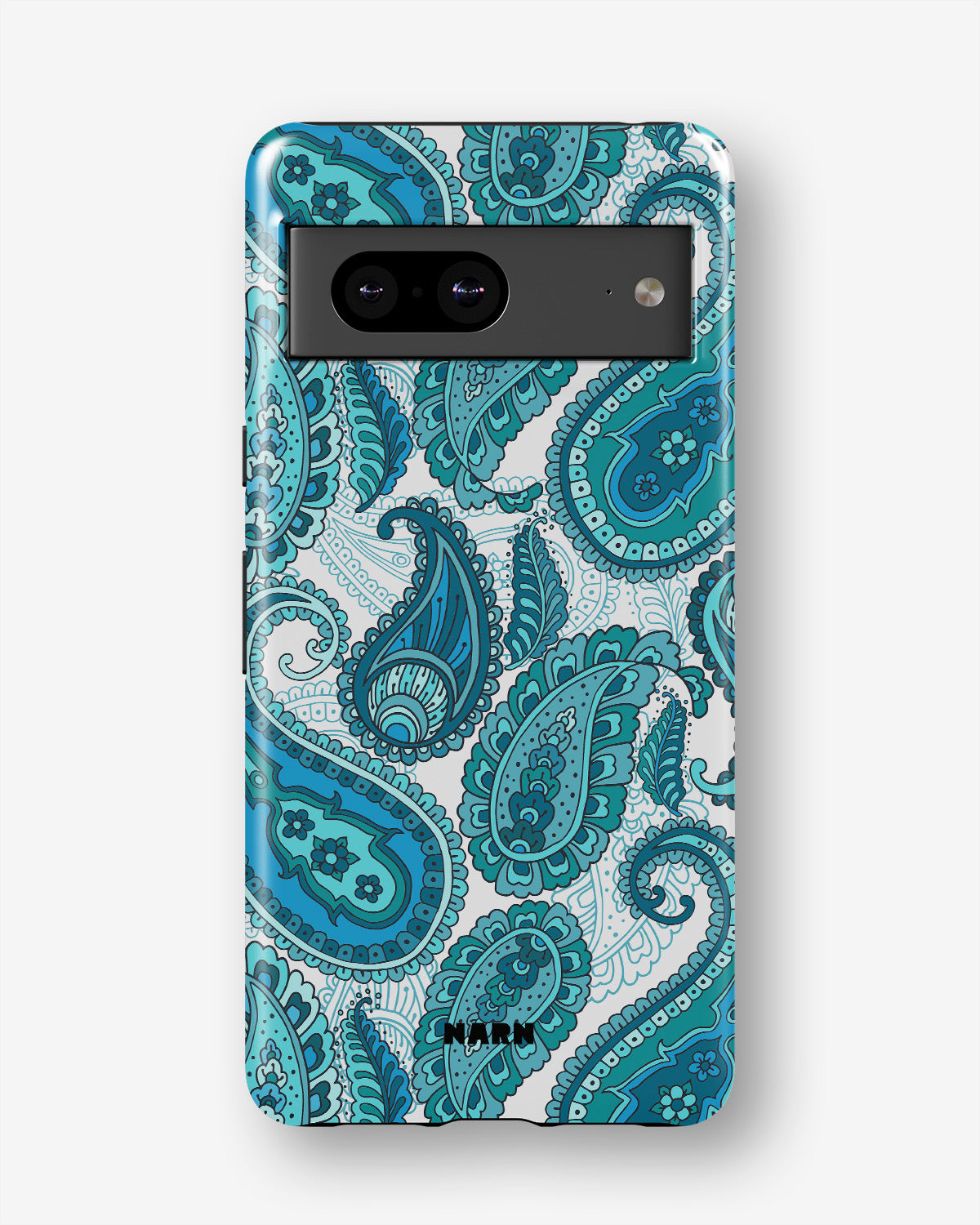 Google Pixel 7 Tough Case – Turquoise Paisley - View 1